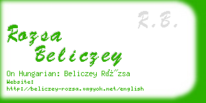 rozsa beliczey business card